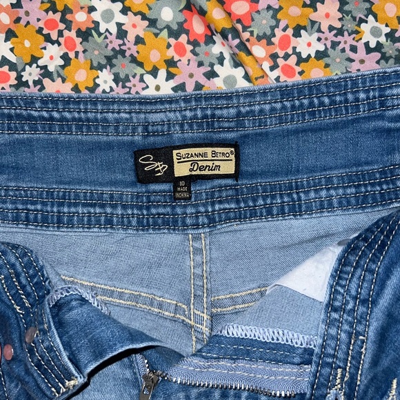 Suzanne Betro Jean Shorts Size Womens 10 - Picture 5 of 5